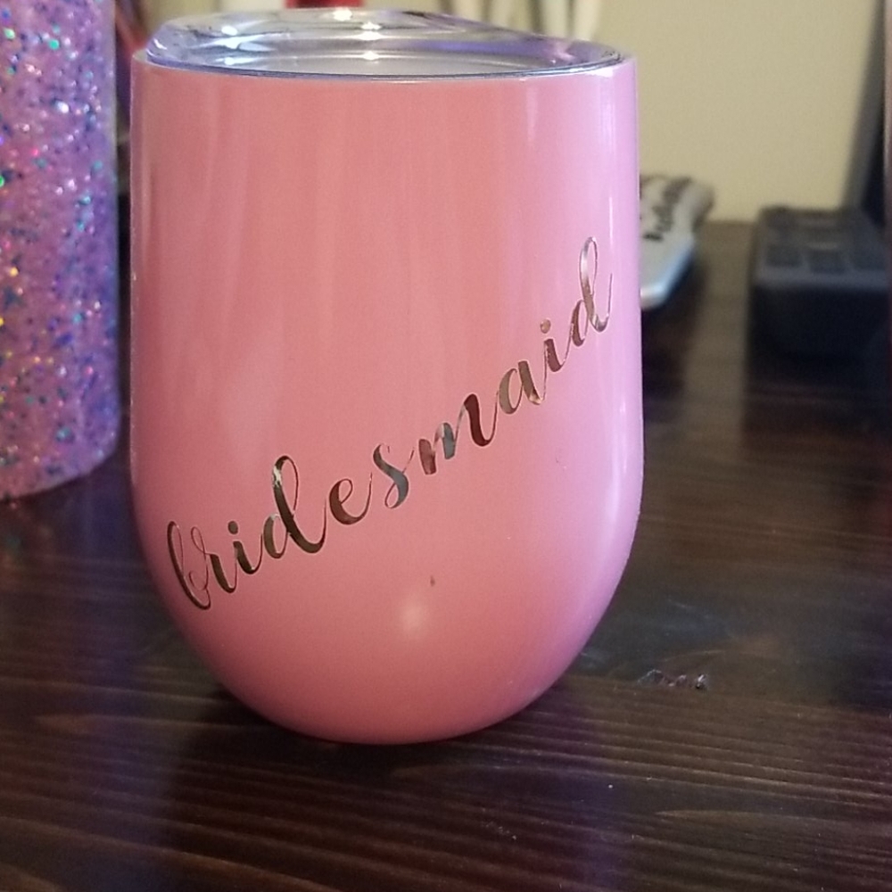 Bridesmaid insulated wine tumbler